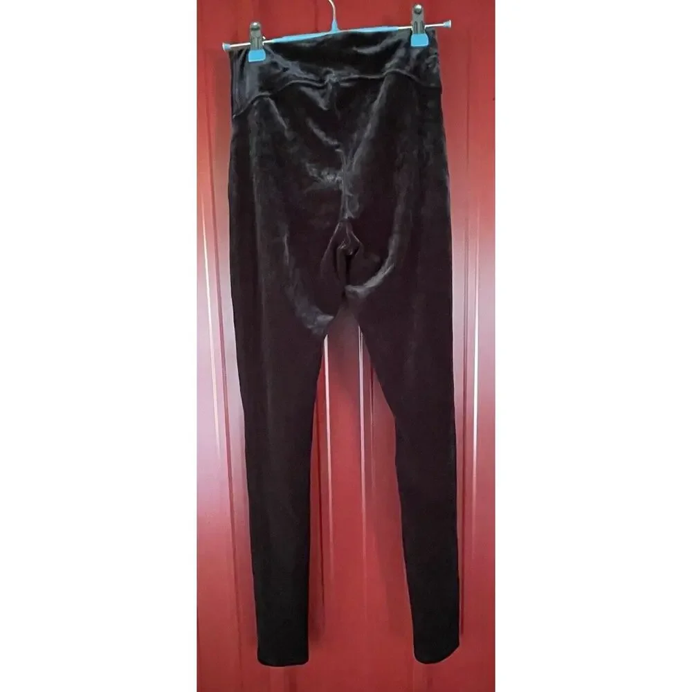 Spanx Pants Leggings High Waist Velour Slimming Yoga Active Womens Large‎